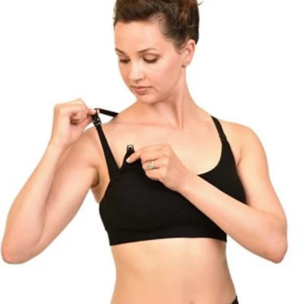Bamboobies Black Nursing Bra